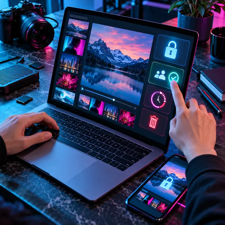 Responsible four-stage AI image workflow with privacy and deletion controls