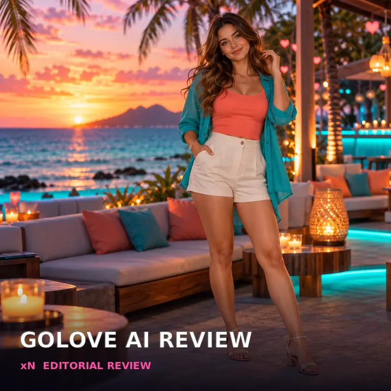 Original fictional adult virtual companion illustrating the independent GoLove AI review