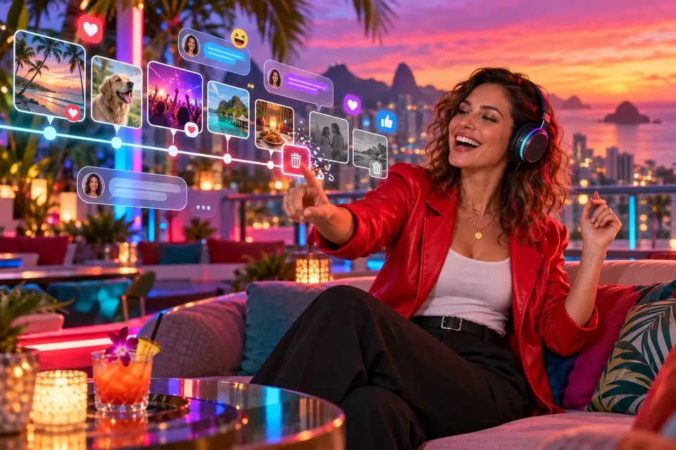 Adult reviewer testing AI chat context, pinned memories and deletion controls