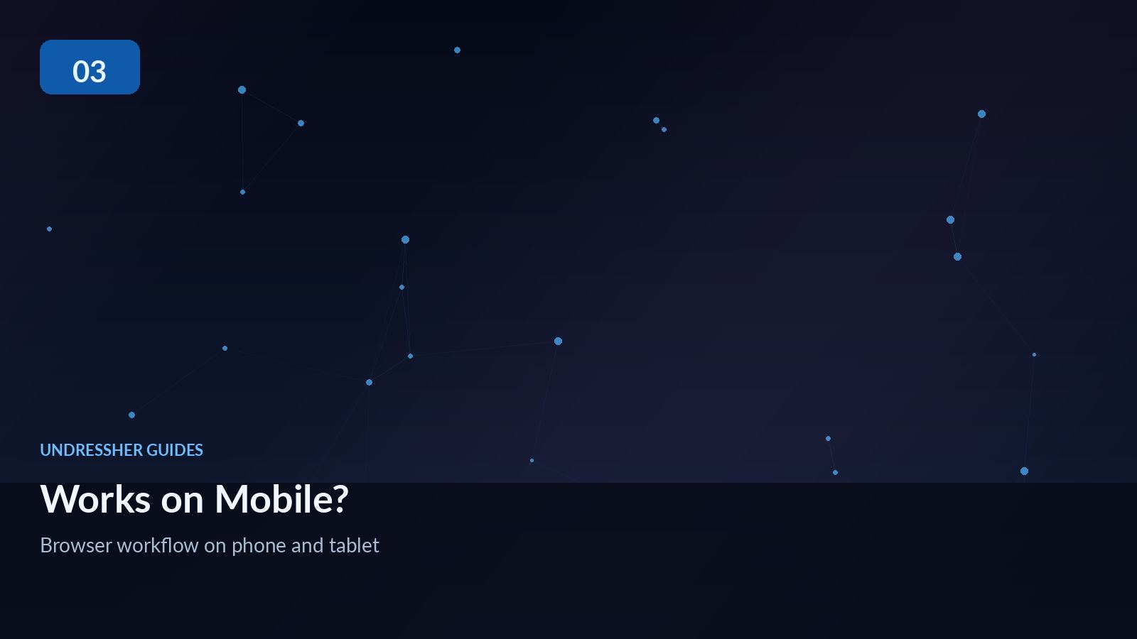 Guide cover about using the service in a mobile browser on iPhone and Android