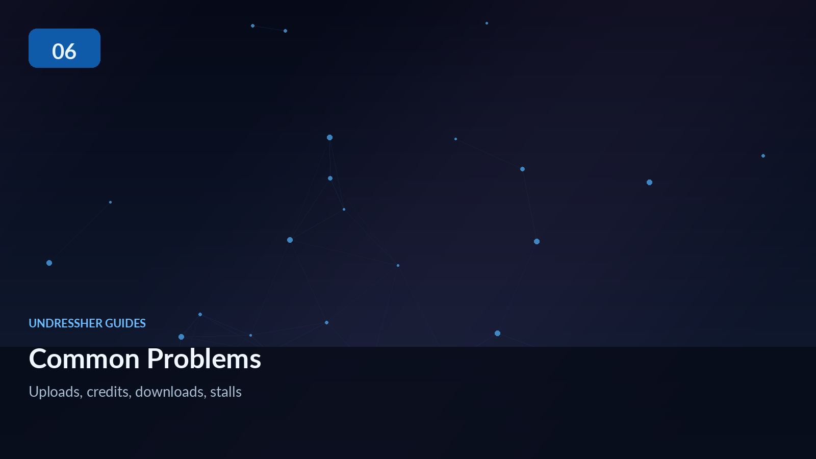 Guide cover for common failures: upload, credits, queue and download